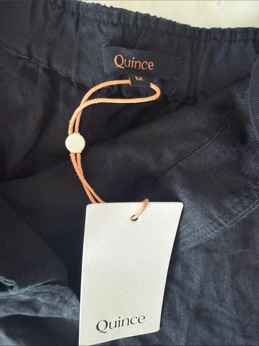 Quince European Linen Square Neck Jumpsuit Size M NWT